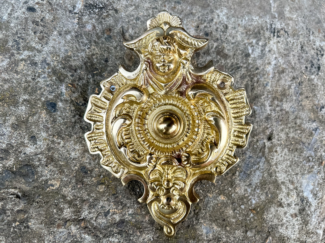 Victorian Brass Cherub Doorbell