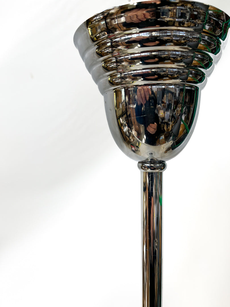 Rejuvenation Coronado Rod Pendant With Holophane Style Shade