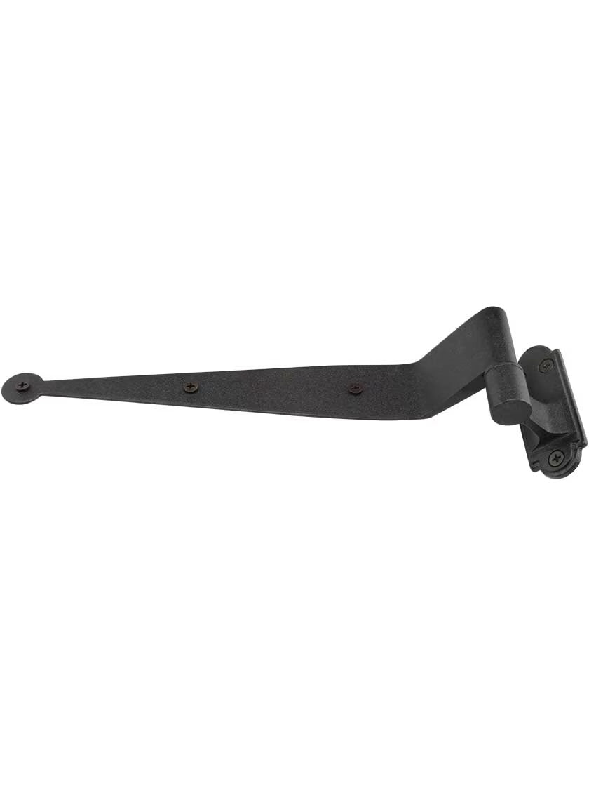 Pair of 1 1/2-Inch Offset Galvanized Iron Shutter Strap Hinges With Plate Pintles. Straps 10’’ Long