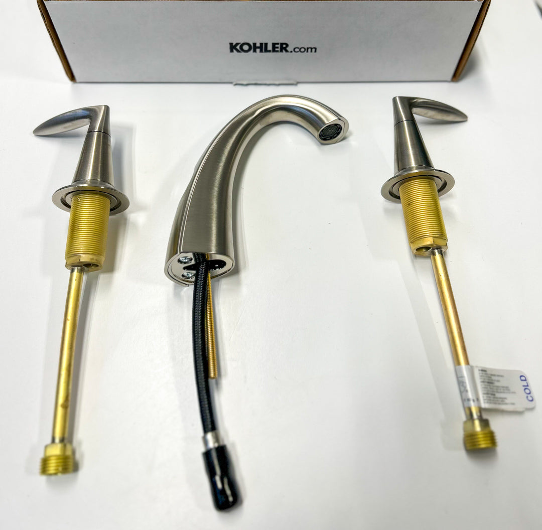 Kohler K-45800-4-BN Bathroom Sink Faucet and Drain Brushed Nickel NEW