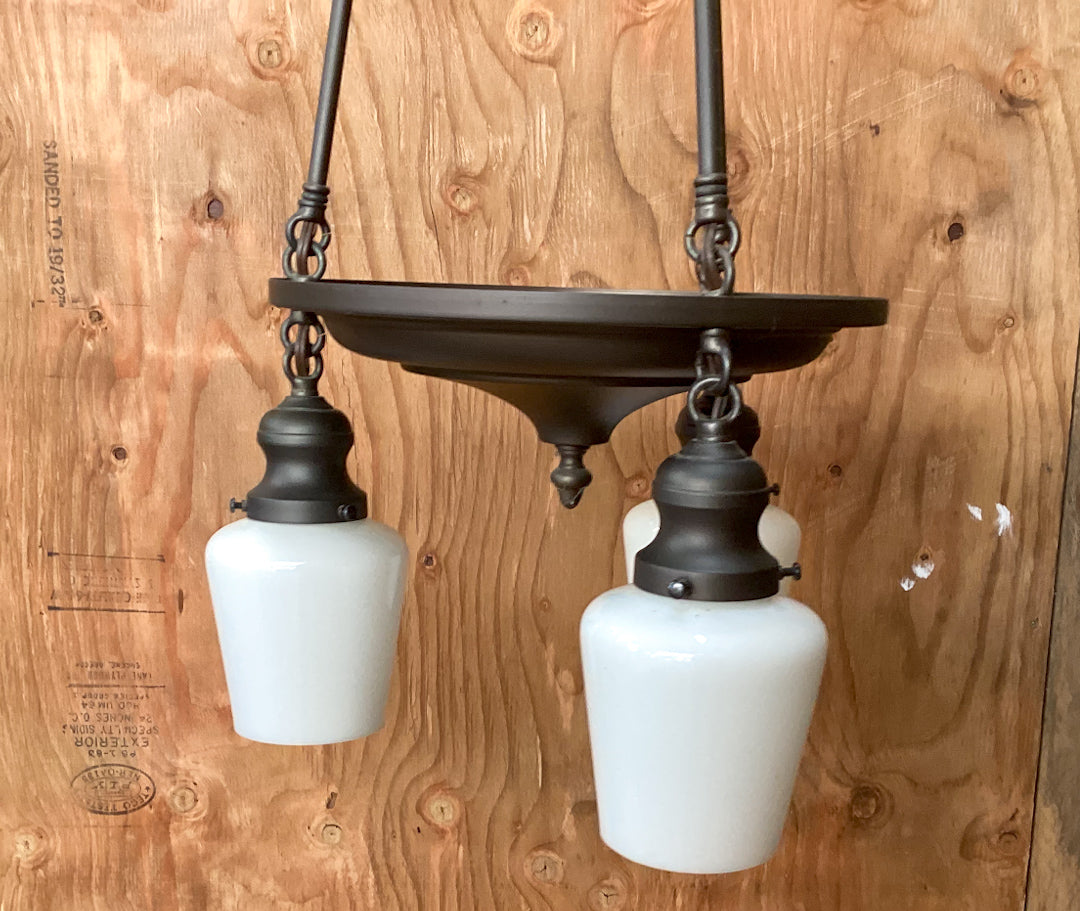 Vintage Schoolhouse 3 Light Pan Pendant