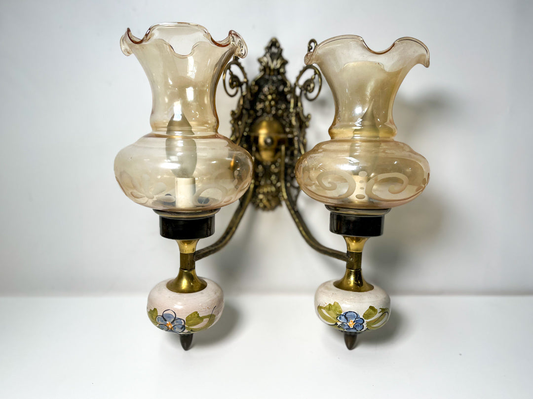 French Style Antique Double Sconce