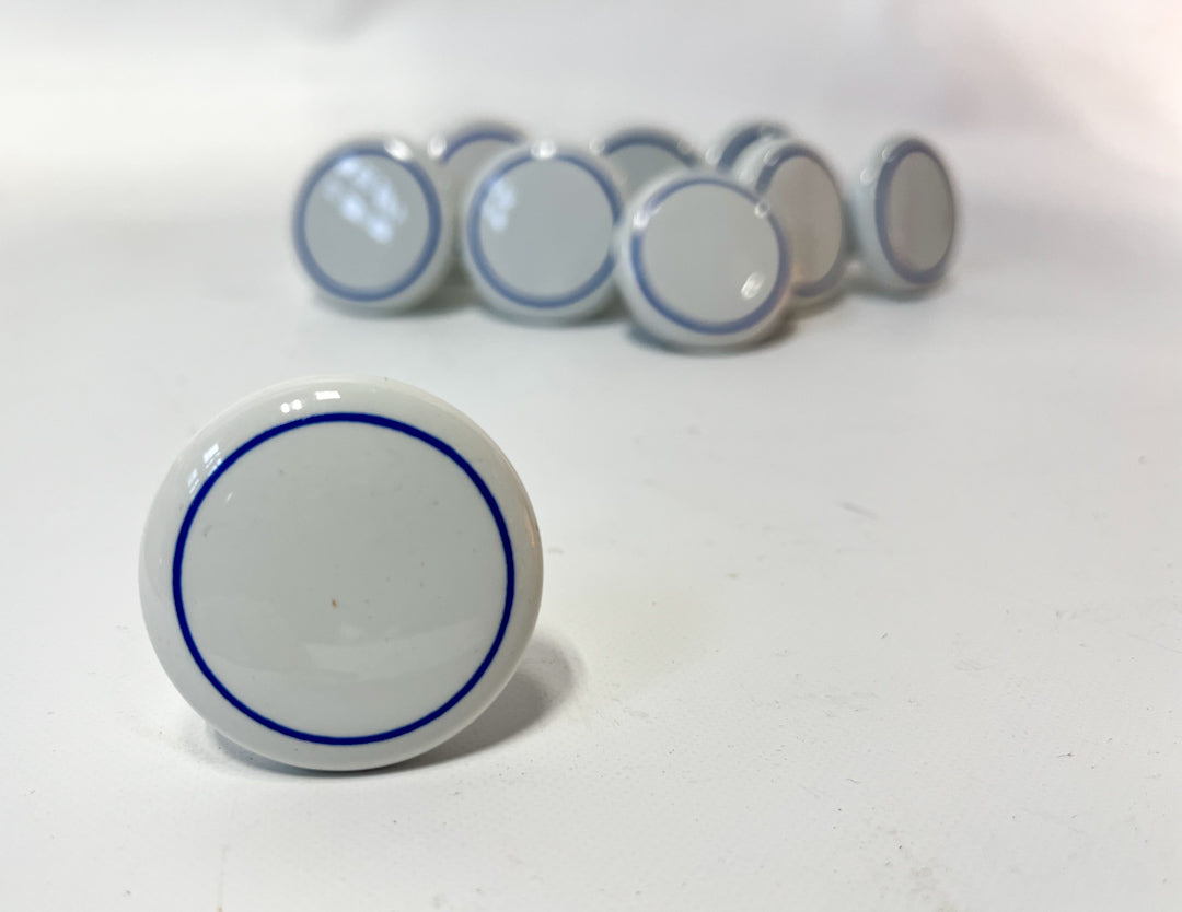 Set of 8 Vintage Porcelain Knobs