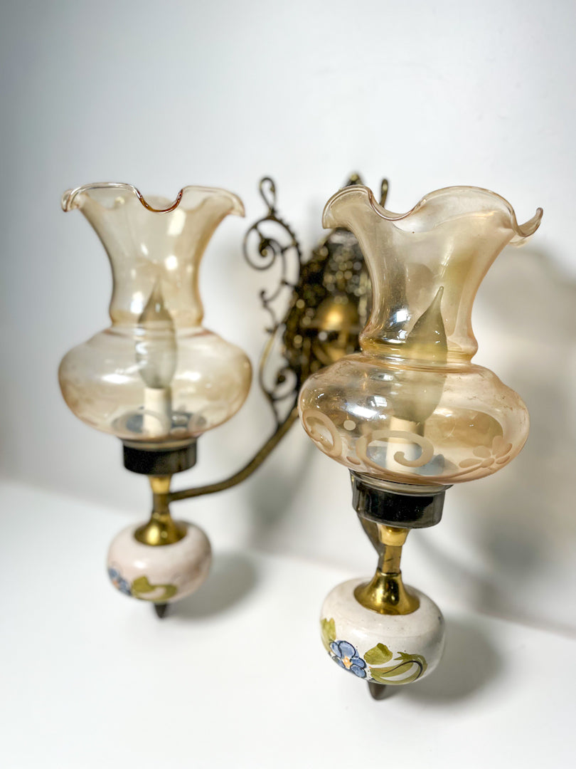 French Style Antique Double Sconce
