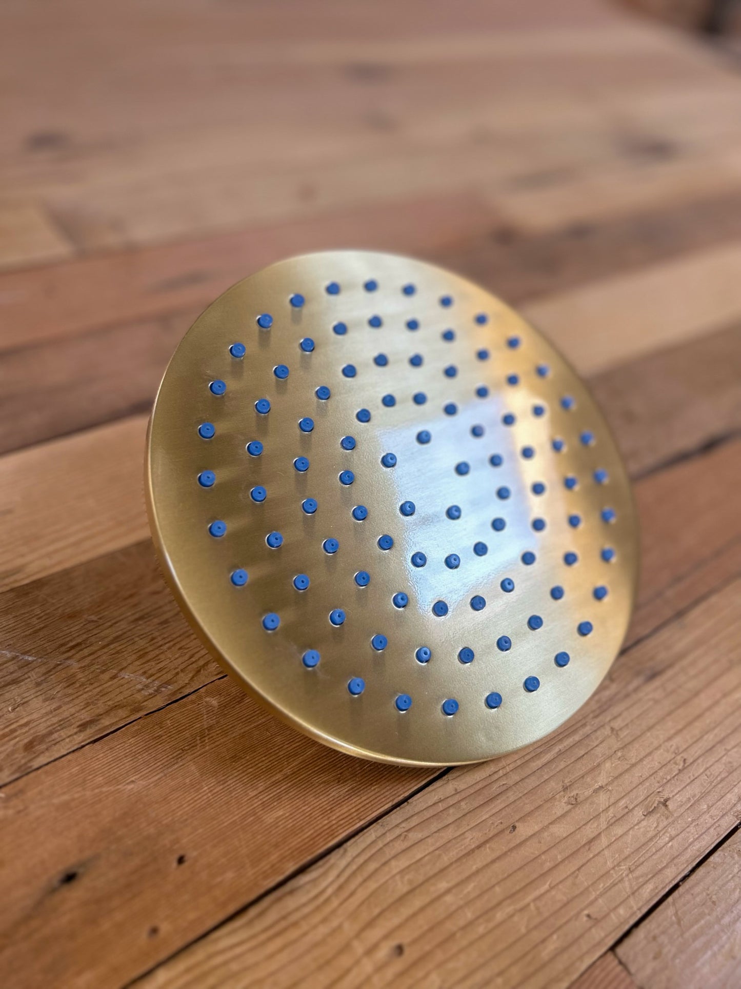 Round Contemporary Shower Head 7” Aged Brass - Made for Rejuvenation