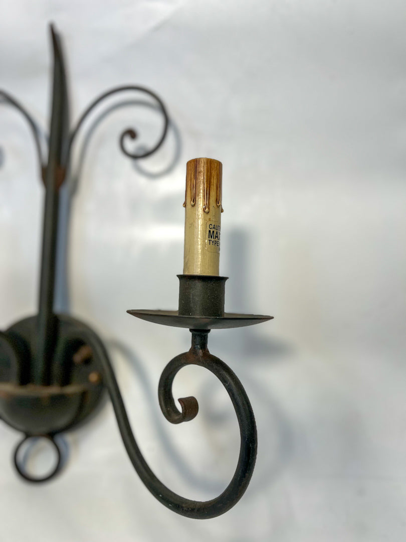 Wrought Iron Double wall Sconce