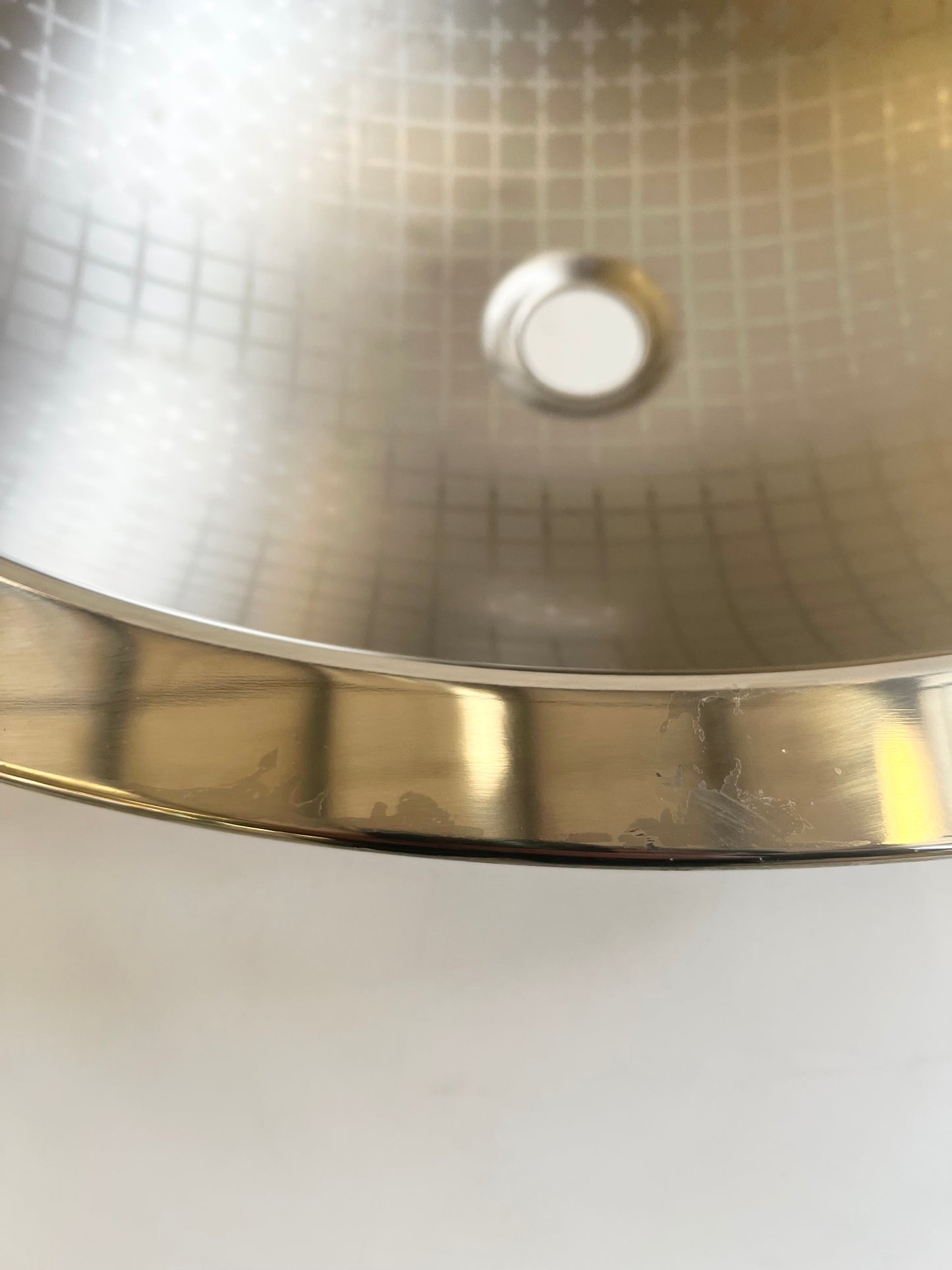 Round Kohler Drop-in Sink  with Grid Pattern