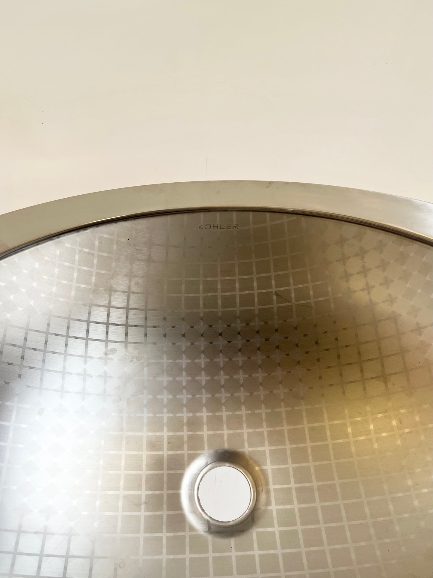 Round Kohler Drop-in Sink  with Grid Pattern