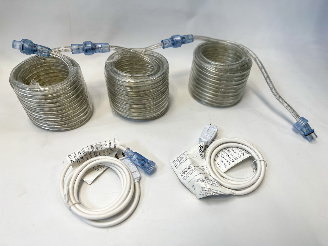 Utilitech 3, 24-foot Extra Bright Rope Light -Linkable for Parties/Balconies/Patios 72ft Total