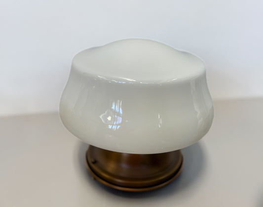 Thurman 3 1/4” Fitter with 8 1/2” Ogee Opal Schoolhouse Shade