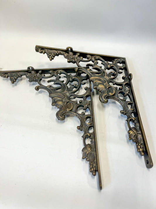 Heavy Cast Brass Dionysus Shelf Bracket