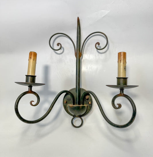 Wrought Iron Double wall Sconce