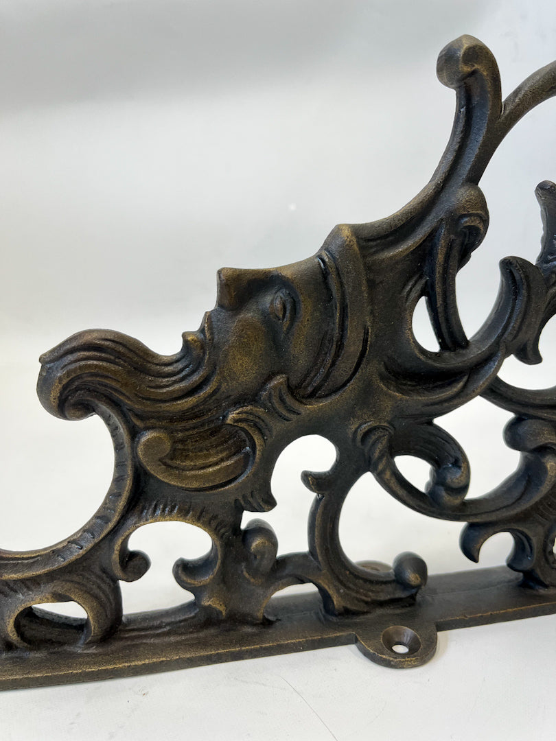 Heavy Cast Brass Dionysus Shelf Bracket