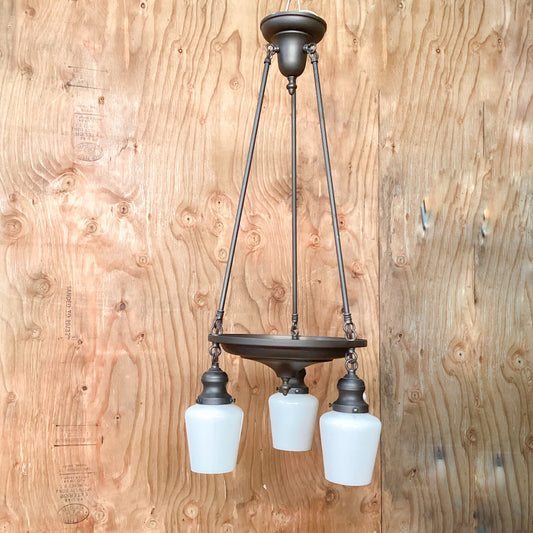 Vintage Schoolhouse 3 Light Pan Pendant