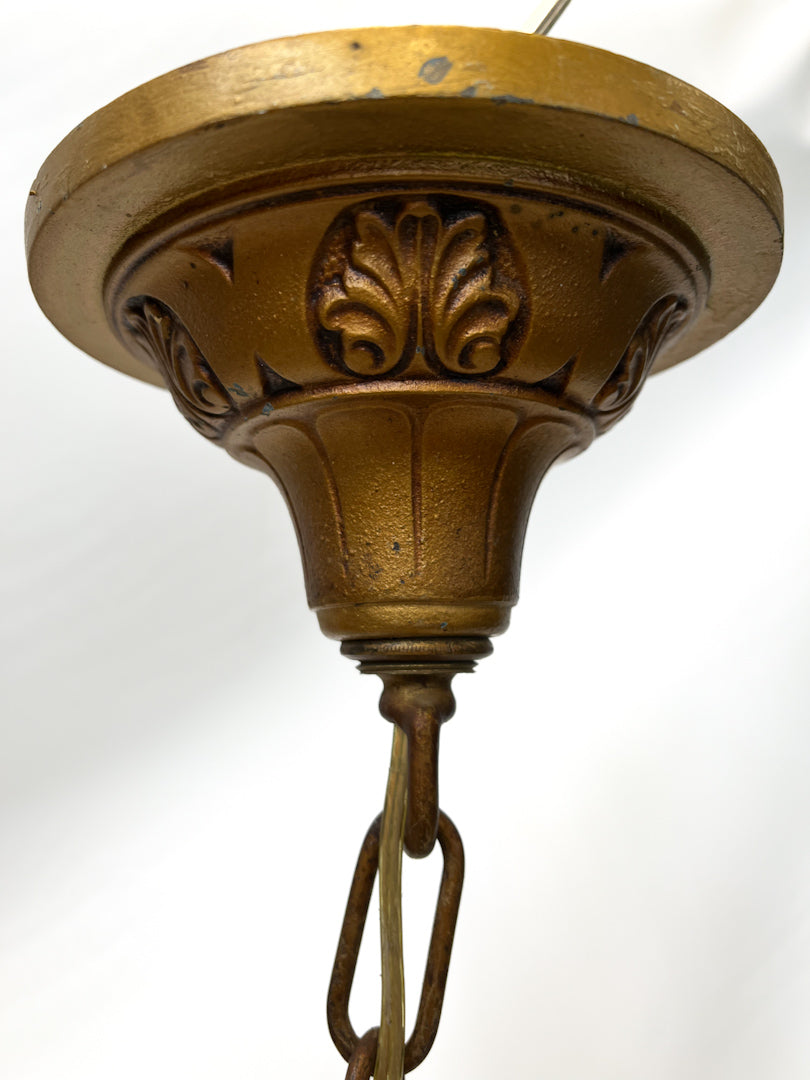 Antique Spanish Revival Cast Iron Outdoor Pendant