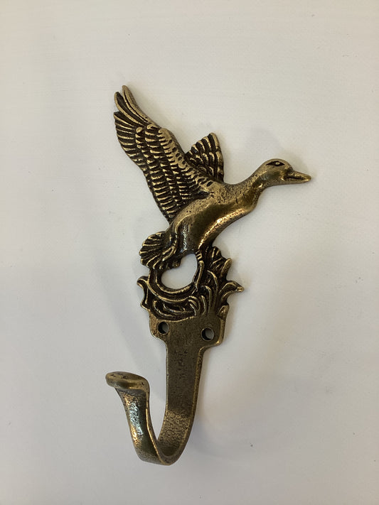 Vintage Brass Duck Wall Hook