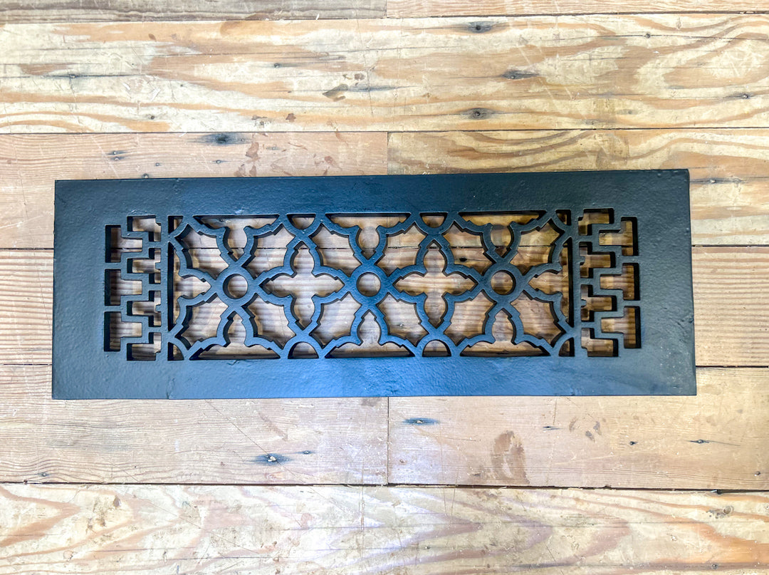 Cast Iron Victorian-Style Floor Register 4”x10”