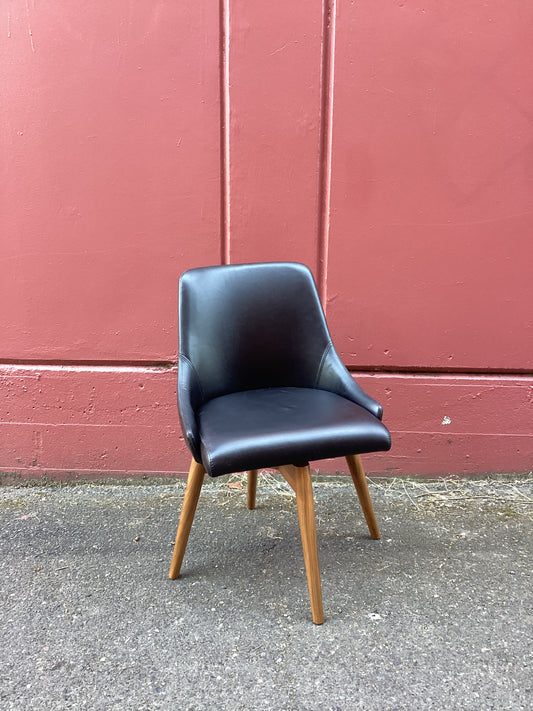 Dexter Swivel Leather Side Chair