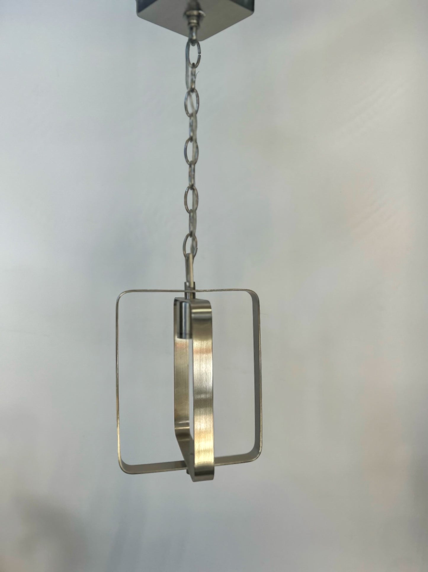 Progress Lighting McColl Brushed Nickel Transitional Square Mini Hanging Pendant Light