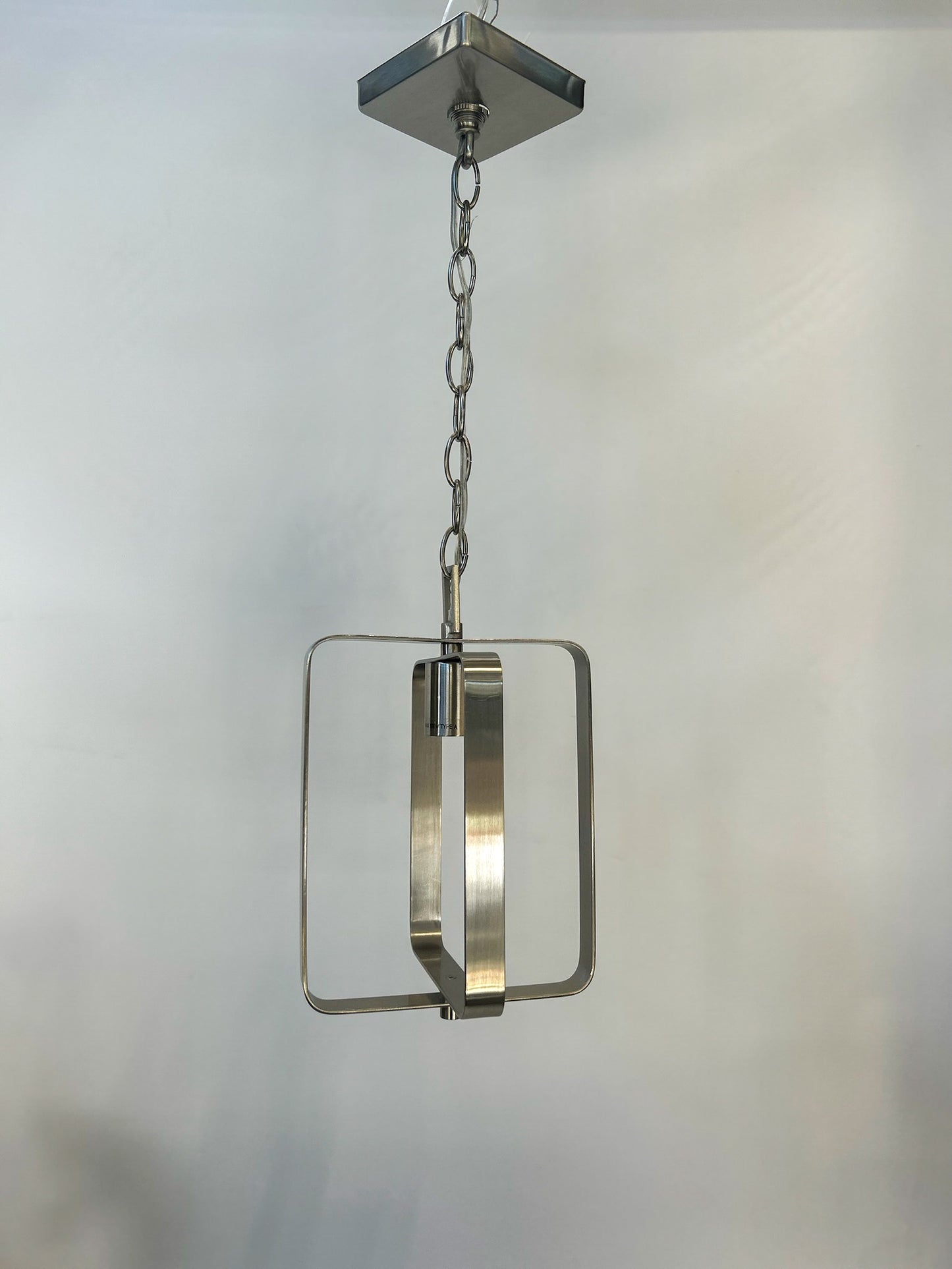 Progress Lighting McColl Brushed Nickel Transitional Square Mini Hanging Pendant Light