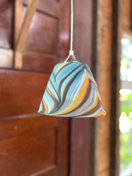 Hand Blown Maltese Glass Pendant