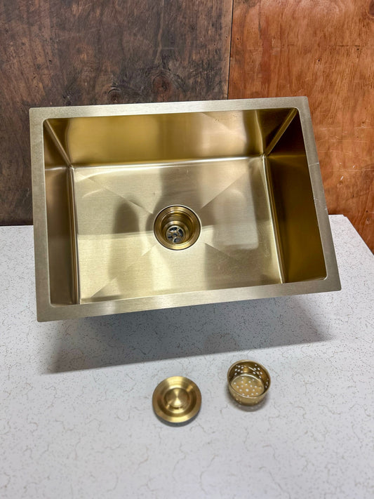 Gold Stainless Steel Drop In Sink