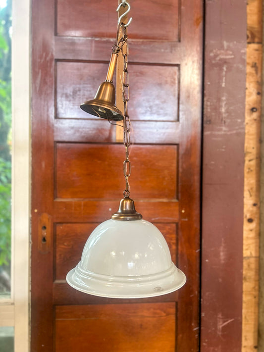 Rose City Chain Pendant with French Otteson Glass Shade