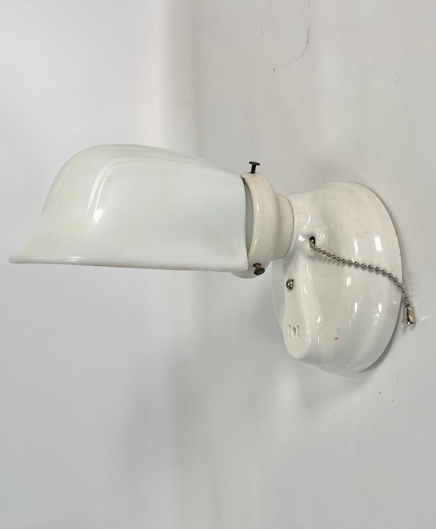 Vintage Ceramic Clamshell Sconce